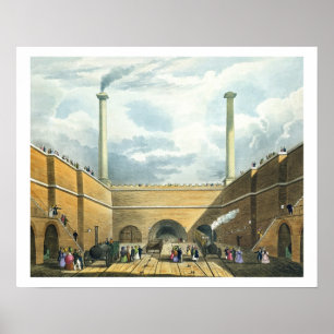 Pôster Entrada da estrada de ferro no monte da borda,