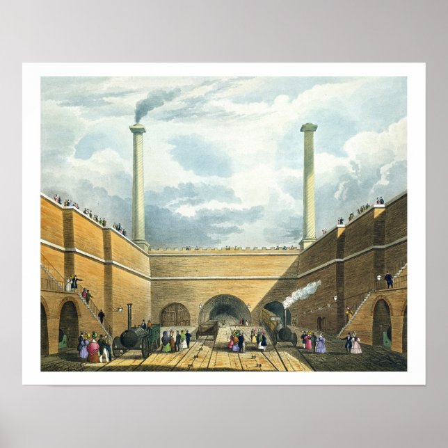 Pôster Entrada da ferrovia em Edge Hill, Liverpool, p (Frente)