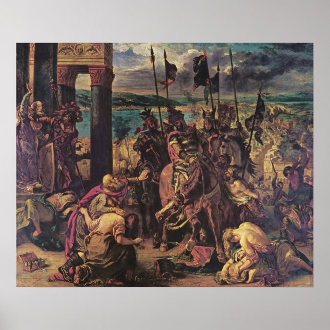 Pôster Entrada das Cruzadas em Constantinopla (Frente)