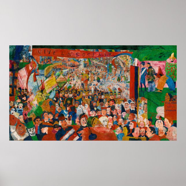 Poster Entrada de cristos em Bruxelas em 1889 (Frente)