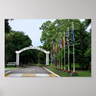 Pôster Entrada do Hotel Victoria Falls 12 x 8 polegadas