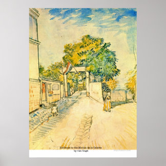 Poster Entrada do Moulin de la Galette por van Gogh