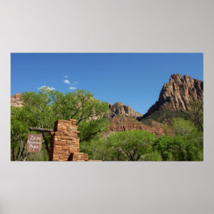 Poster Entrada do Parque Nacional Zion em Utah
