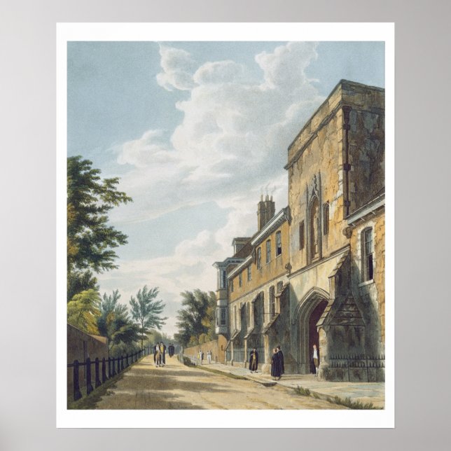 Poster Entrada do Winchester College com a Casa do Direto (Frente)