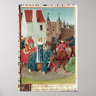 Poster Entrada em Paris do rei Jean II Le Bon