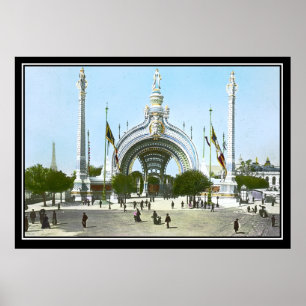 Pôster Entrada para o Cartaz Vintage Paris Expo 1900