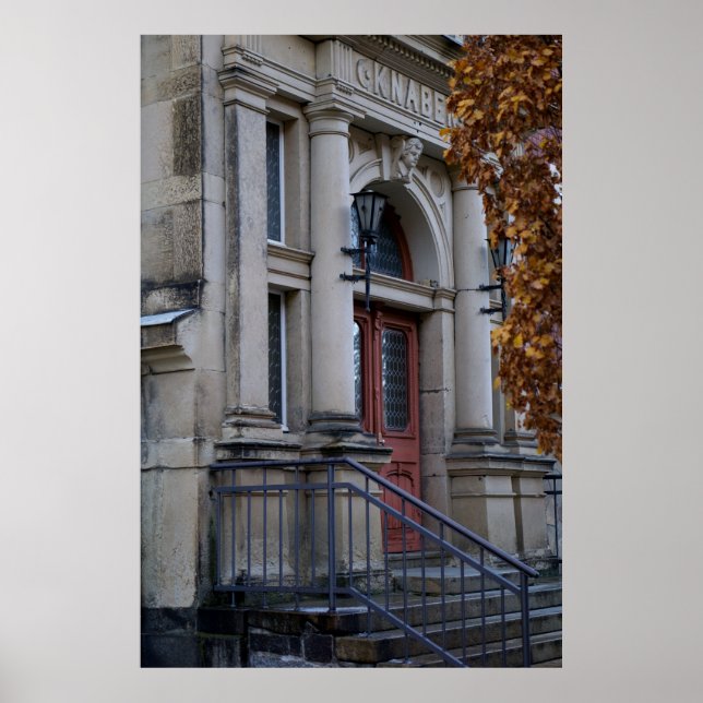 Poster Entrada para rapazes velhos: Escola Heinrich-Pesta (Frente)