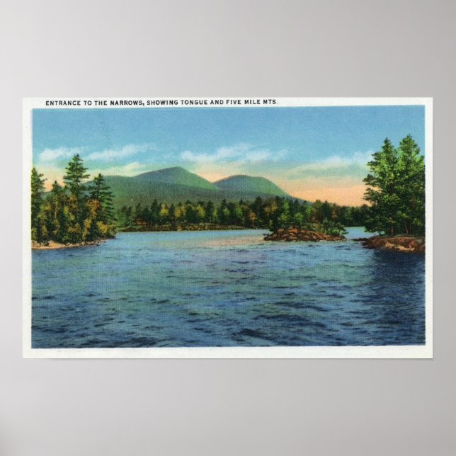 Poster Entradas de estreitamento, língua e cinco milhas (Frente)