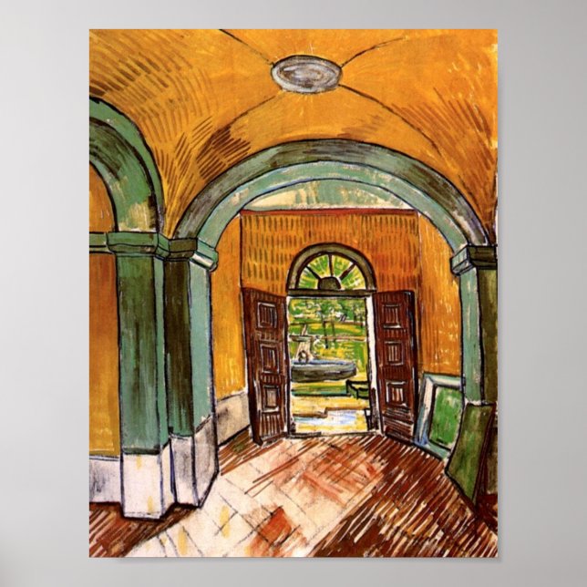 Pôster Entrance Hall Rua-Paul Hospital Van Gogh BFine Art (Frente)