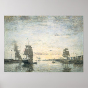 Poster Entrance Harbour Le Havre - Eugène Boudin Fine Art