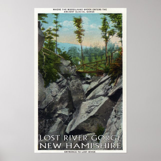 Poster Entrance View of a Ancient Glacial Gorge (Frente)