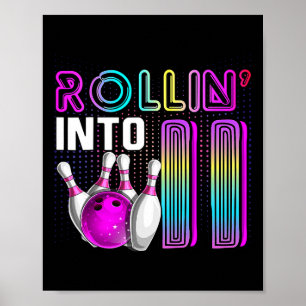 Poster Entrando nos 11 Aniversário de Boliche Festa de An
