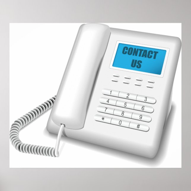 Poster Entre em contato conosco por telefone (Frente)