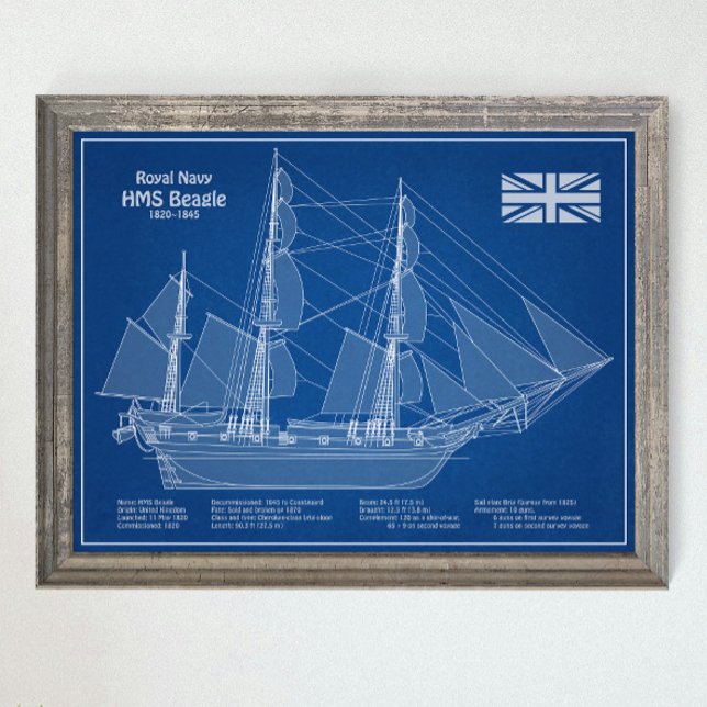 Poster Entrega Alta do HMS Beagle - ABD do Plano de Entre (Criador carregado)