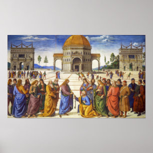 Poster Entrega das Chaves   Pietro Perugino  