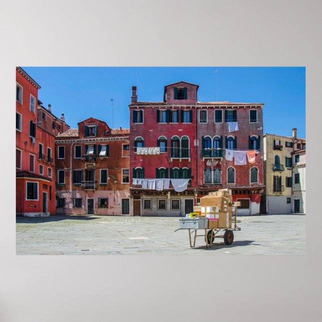 Poster Entrega de caixas em Veneza (Frente)