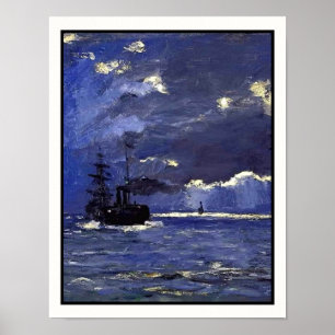 Poster Entrega pela meia-noite de Claude Monet