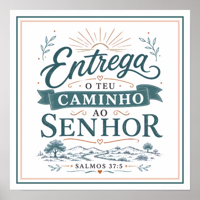 Poster Entregue seu caminho ao Senhor (Frente)