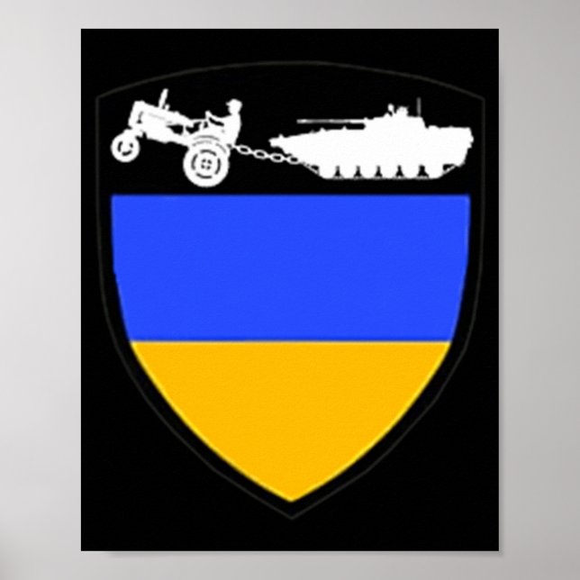 Poster Entretenimento com Trator Agrícola na Ucrânia (Frente)