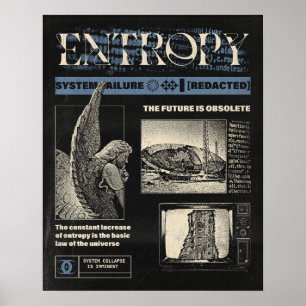 Poster Entropia - Design brutalista