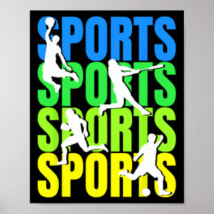 Poster Entusiasta de Múltiplos Esportes - Basquete Beiseb