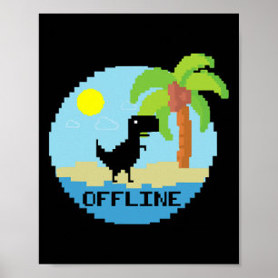 Poster Entusiasta de Tecnologia de Férias de Dinossauro P