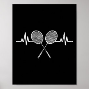 Poster Entusiastas do Badminton Esportistas Garotos Espor