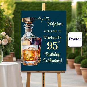 Poster Envelhecido à Perfeição Homens 95º Whiskey Anivers