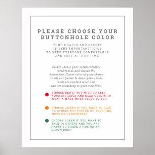 Poster Envelope de solicitação de nível de cor de distanc
