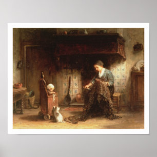 Pôster Enviando as redes (óleo no painel)