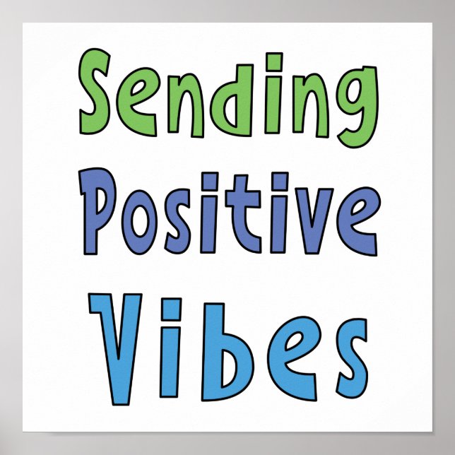 Poster Enviando Vibrações Positivas    (Frente)