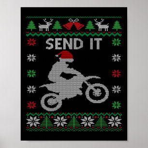 Poster Enviar Papais noeis De Bicicleta De Sujeira Motocr