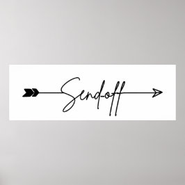 Poster Enviar sinal de seta de casamento