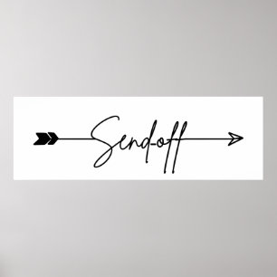 Poster Enviar sinal de seta de casamento