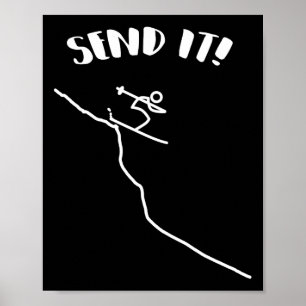 Poster Envie-o Salto de Esqui Esqui Alpino Para Esquiador
