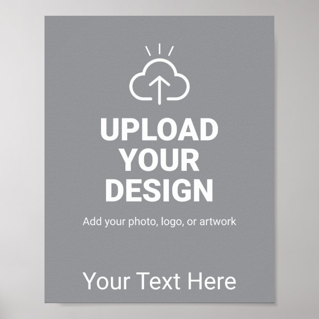 Poster Envie Seu Design e Mensagem Personalizada (Frente)
