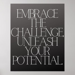 Poster "Envolva o desafio do quadro inspiracional