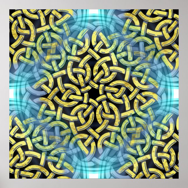 Poster Envolvendo o Ouro Vitoriano Trim Aqua Fundo (Frente)