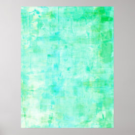 Poster "Envolver" Turquesa e Abstrato Verde