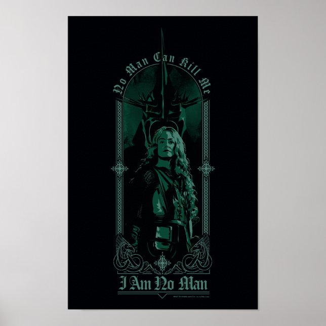 Poster Éowyn Vs SAURON™ "I Am No Man" Rohan Graphic (Frente)