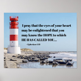 Poster Ephesianos 1:18 Eu rezo para que você conheça a ES