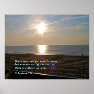 Poster Ephesianos 5:8 nascer do sol