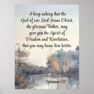 Poster Ephesians 1:17 Spirit of Wisdom and Revelation