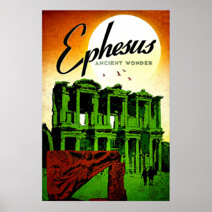 Poster Ephesus, maravilha antiga, Turquia, viagens