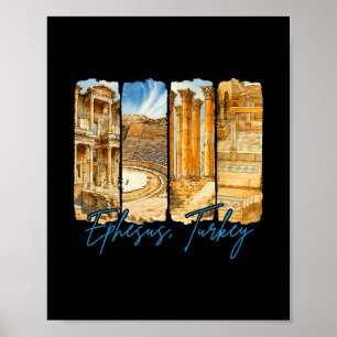 Poster Ephesus Turquia Viagem Viagem Pincelada Lembrança