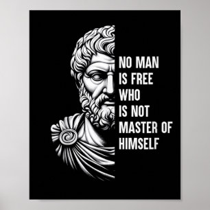 Poster Epictetus Camisa Motivação Filosófica Grega Estáti