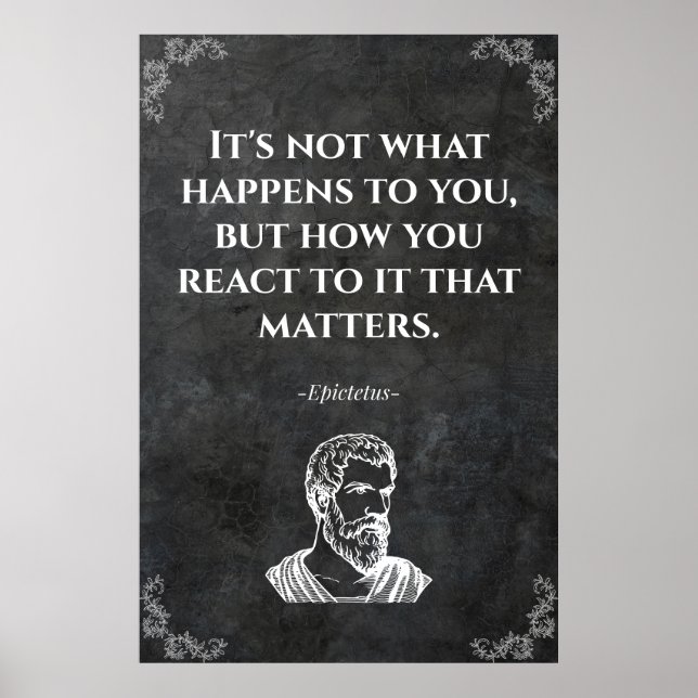 Poster Epictetus wise quote. Wisdom (Frente)