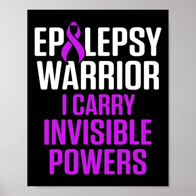 Poster Epilepsia Carregar de consciência Extrovertido pel (Frente)