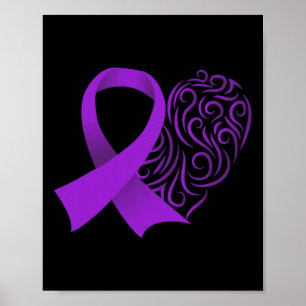 Poster Epilepsia Consciência Mês Roxo Advocacia da Fita E