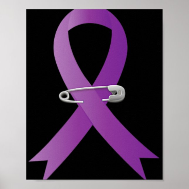 Poster Epilepsia Consciência Purple Ribbon Super Hero (Frente)